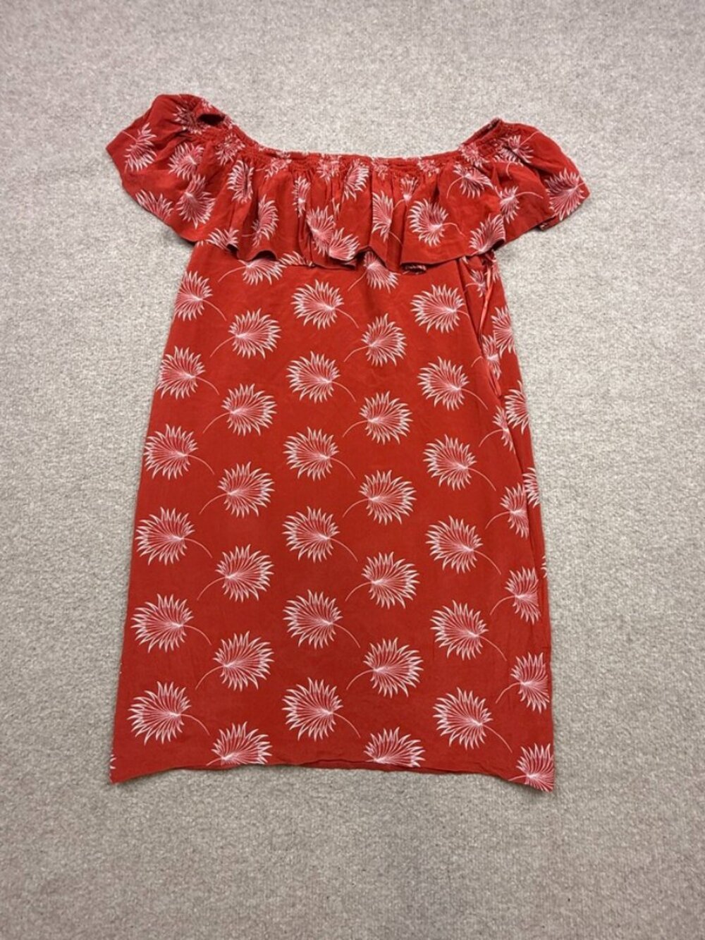 Madewell Dress Womens Size S Red Casual Lightweight Floral